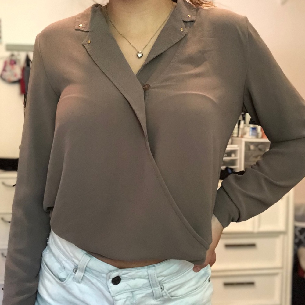 Naked Zebra Cropped Blouse